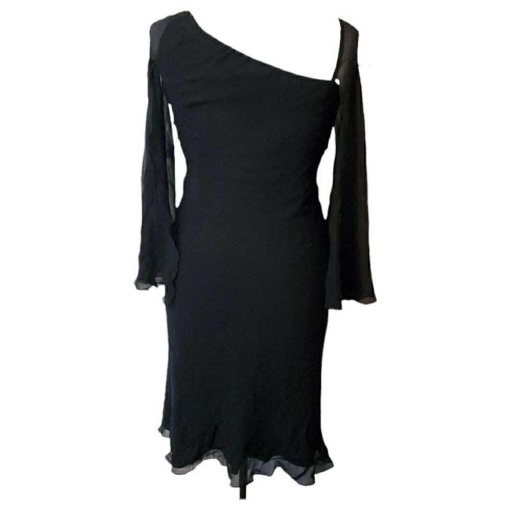 Maggy London Black Silk Dress - Picture 2 of 10